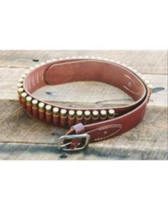 Ceinture Porte-cartouches En Cuir TOURBON Cal .44/.45 - Taille Large, Ajustable, Neuve