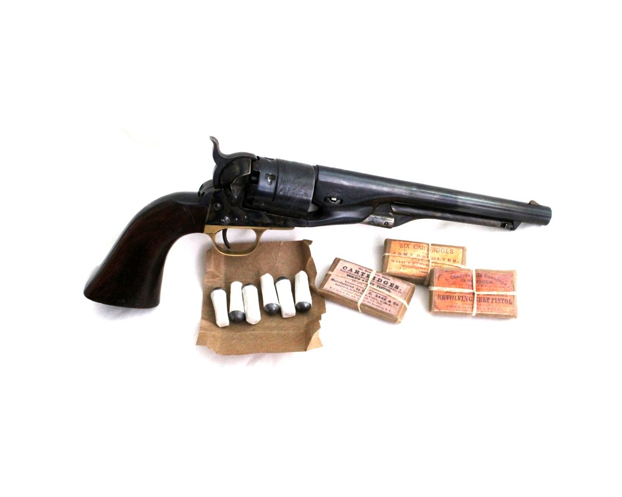 Black Powder Paper Cartridge for Muzzle Loading Pistols