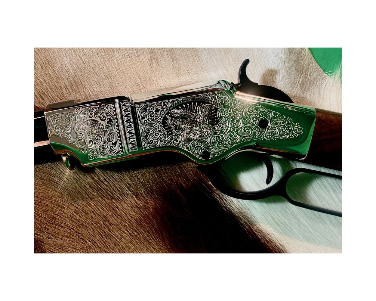 Deluxe Herny Repeating Arms Silver Engraved 1860 Henry Rifle