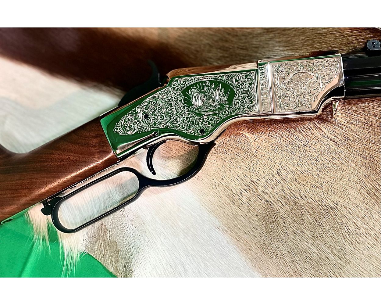 Deluxe Herny Repeating Arms Silver Engraved 1860 Henry Rifle