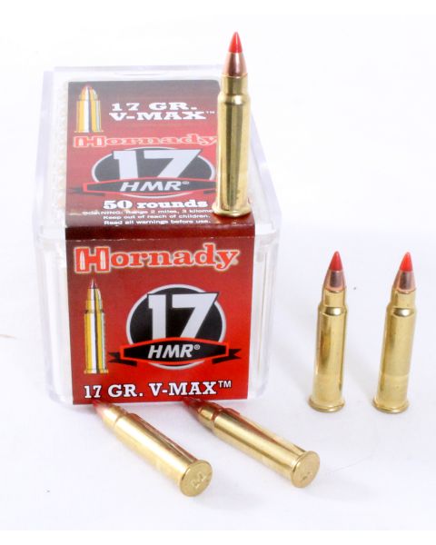 17 HMR Hornady Ammunition 17 Grain V-Max Rimfire, 50 per box