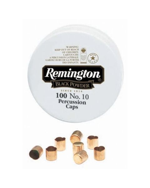 Remington #10 Percussion Cap Per Tin of 100***This is a HazMat Shipment, put percussion caps only in the cart******